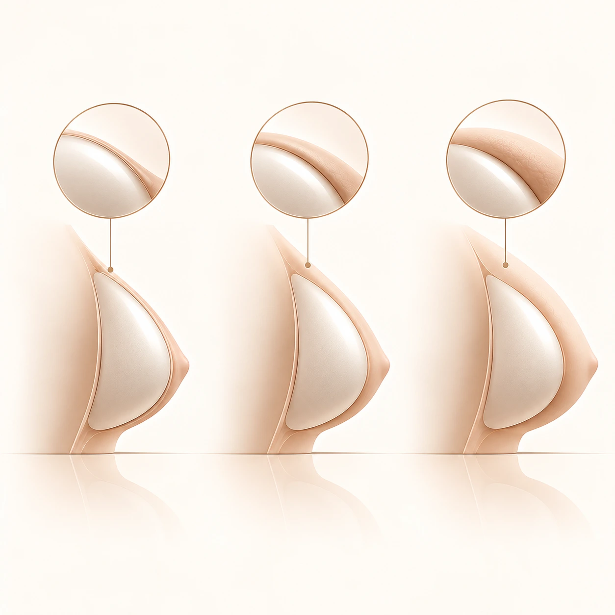 Breast augmentation: Tissue thickness
